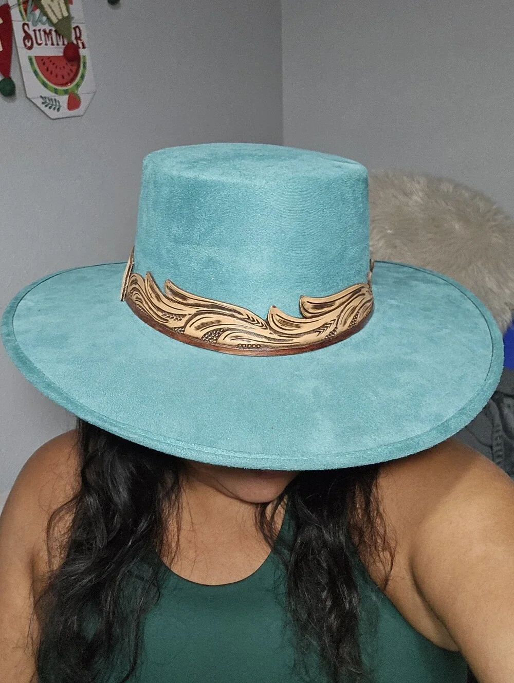 Chida Frida Madrid Hat Teal Color New Condition No Tags Western Hat